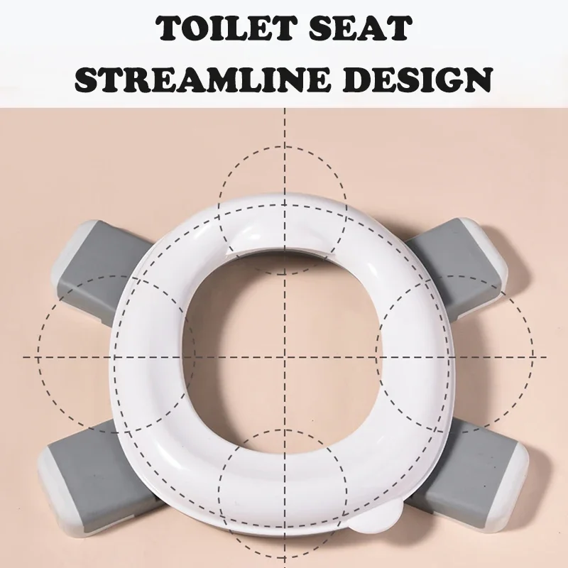 Asiento de inodoro de viaje 3 en 1, orinal plegable azul para niños con bolsas, olla para bebé, orinal portátil de silicona para bebé, asiento de entrenamiento