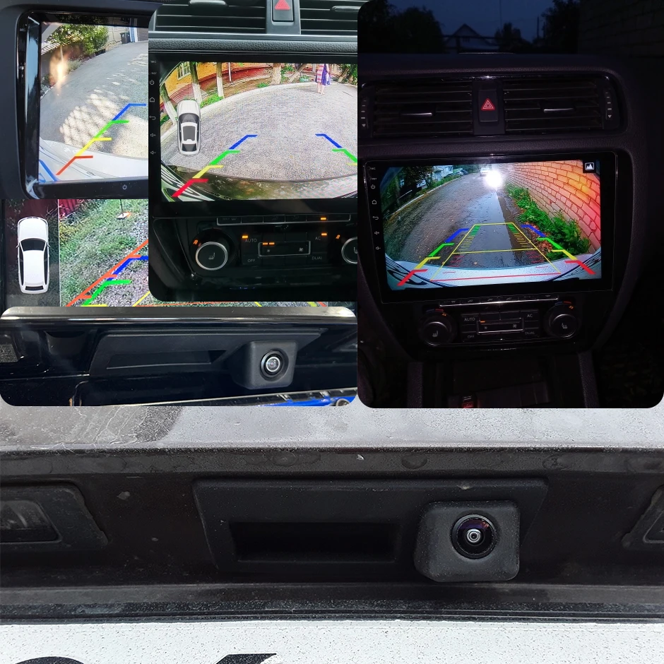 GreenYi 170 °   Cámara de Visión Trasera para Vehículos AHD 1080P para VW Volkswagen Golf Passat B7 B6 Tiguan Jetta MK6 Audi A3 A4 A5 Q5 A6 B6