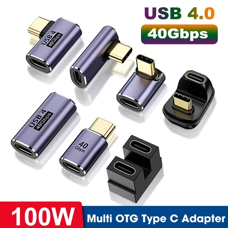 Adaptador de Metal USB 100 tipo C, convertidor de carga de USB-C para teléfono, Macbook Air Pro y portátil, transferencia rápida de datos, OTG, 40gbps, 4,0 W