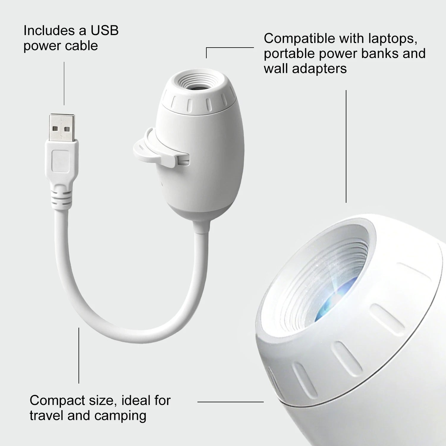Nueva Lámpara de Proyección USB 2 en 1 con Enfoque Manual, Proyector de Galaxia, Lámpara Ambiental para Auto, Luz Romántica para Habitación, Luna, Saturno, Estrellas, Luces Nocturnas