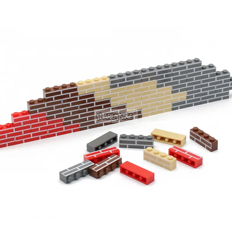 Marumine ladrillos MOC 100 Uds 1x4 casa pared bloques de construcción piezas de cubo compatibles con 15533 piezas de accesorios de Idea de construcción
