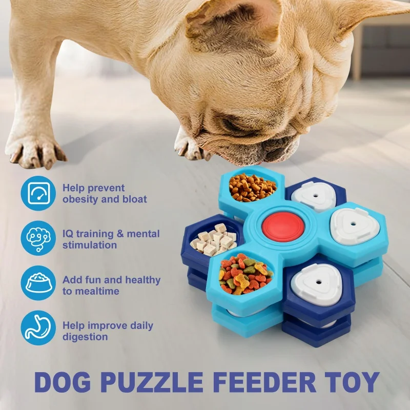 Rompecabezas para perros, juguetes para entrenamiento de perros, rompecabezas interactivo para aburrimiento, juguetes de alimentación, bandeja de comida lenta, suministros de alimentación para mascotas