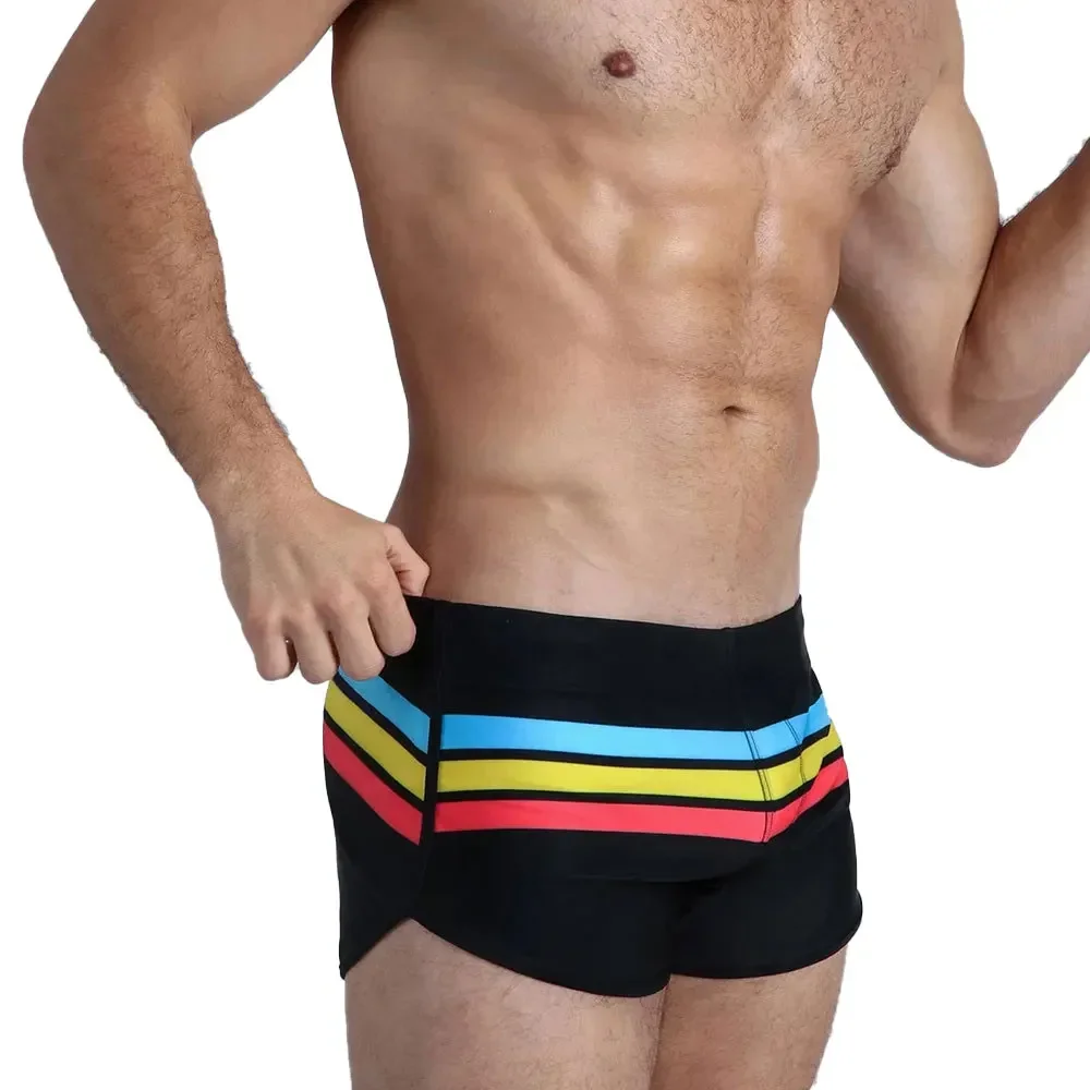 Bañador corto de secado rápido para hombre, traje de baño corto tipo bóxer, ropa de playa