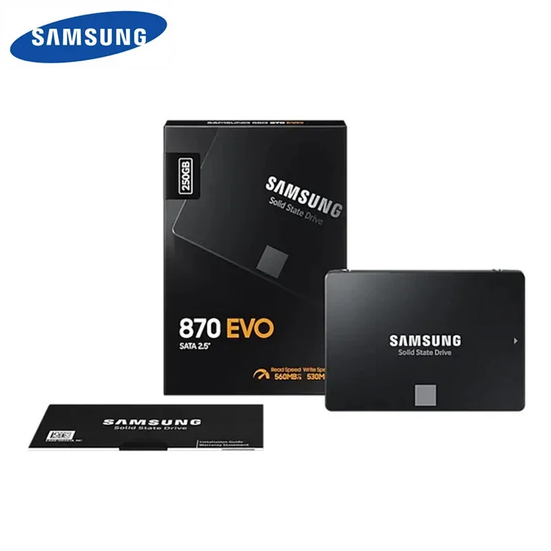 SAMSUNG SSD 870 EVO 1TB 2TB 250GB 500GB Disco Duro Interno de Estado Sólido HDD SATA3 2.5 pulgadas para Laptop, PC de Escritorio, MLC
