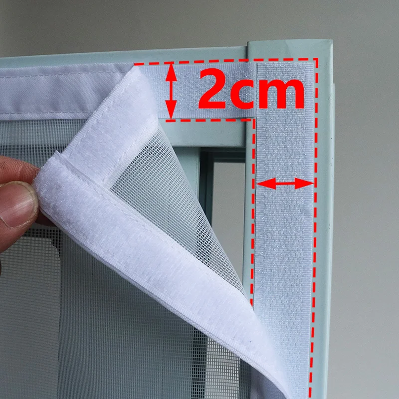 DTGJ mosquitera magnética blanca para puerta, pantalla antiinsectos, malla de fibra de vidrio Invisible, cortina de tamaño personalizado, cierre automático de tul