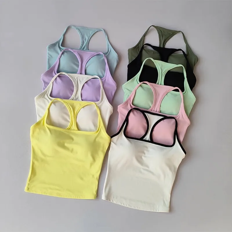 Camiseta sin mangas de Pilates para mujer, Sujetador deportivo de realce, sujetadores de Fitness transpirables huecos, chaleco de Yoga para gimnasio, camisetas sexis para correr, ropa deportiva
