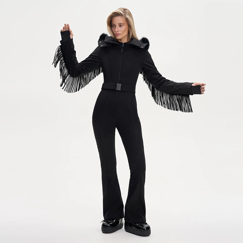 Conjunto de Chaqueta de Invierno para Mujer, Moderna, Cálida y Elegante, con Mangas con Borlas Decorativas, Chaqueta Gruesa y Elegante, Nueva Colección 2026, Chaqueta Deportiva de Algodón para Mujer