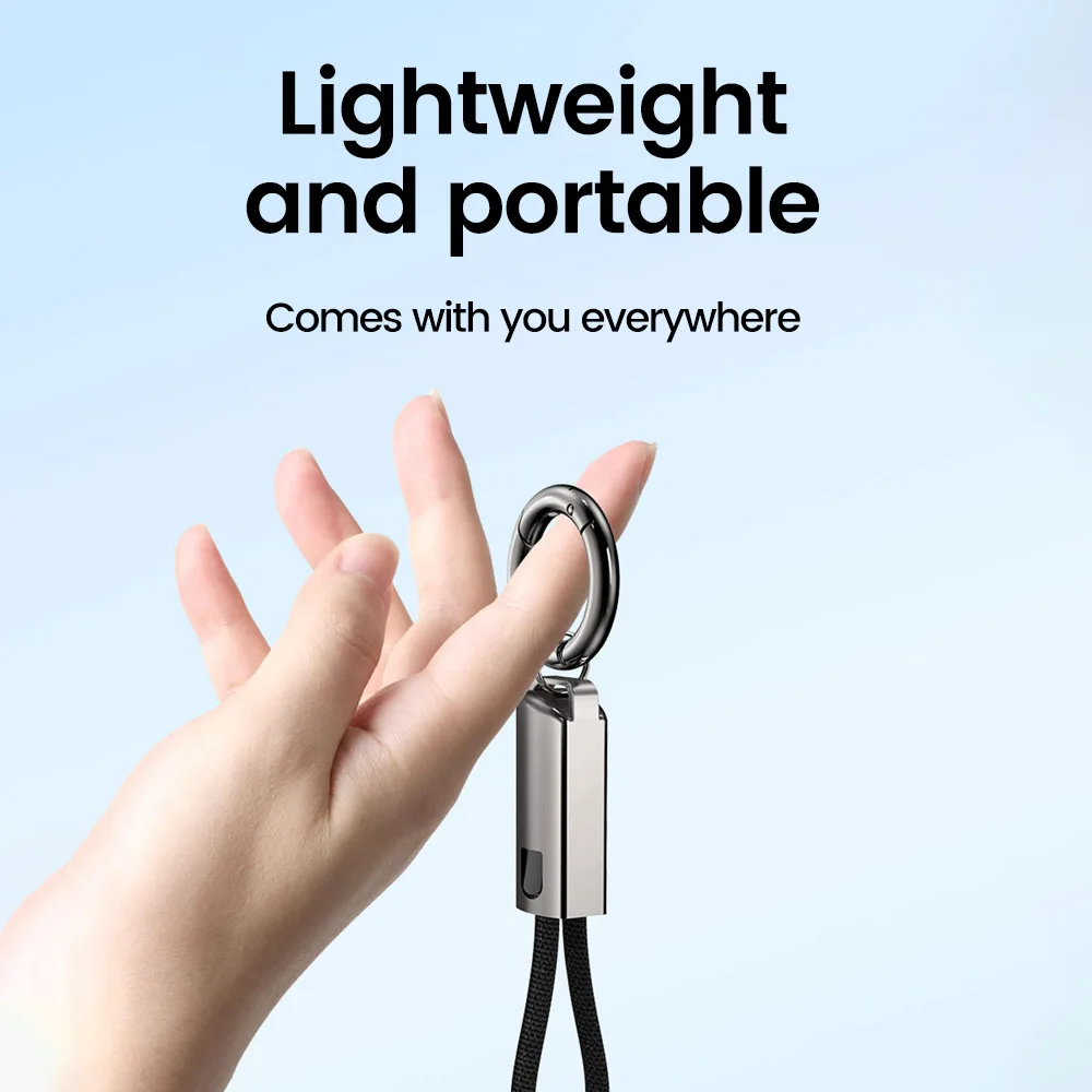 Cable de carga rápida tipo C a tipo C llavero 65W PD para iPhone 15 Xiaomi Samsung tipo c a ios Cable de datos portátil Keycha