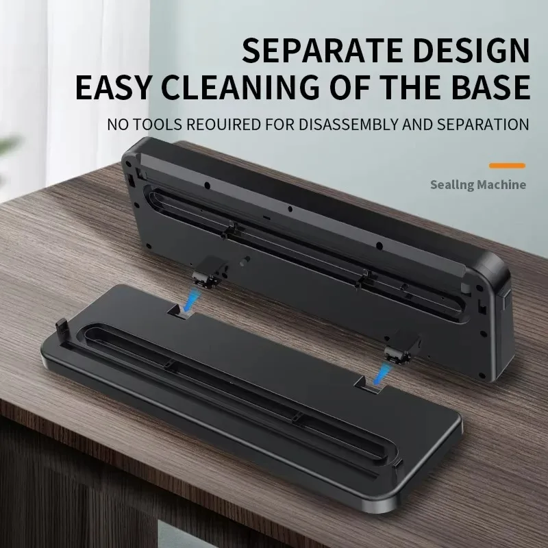 Máquina selladora al vacío eléctrica para el hogar, operación con un solo toque con cortador incorporado, herramienta de envasado de almacenamiento de alimentos para cocina