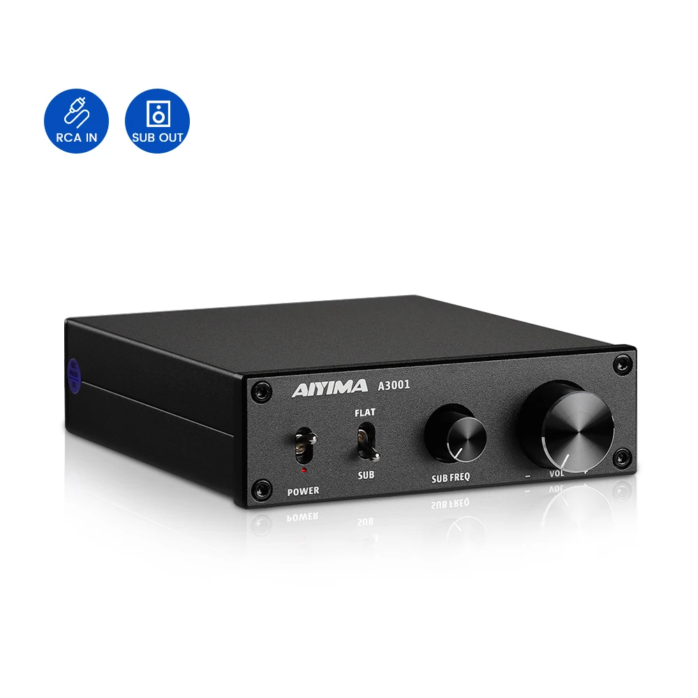 Amplificador de Subwoofer AIYIMA Audio A3001 TPA3255, Amplificador de Altavoz HIFI de 300W, Amplificador de Sonido Mono, Amplificador de Potencia Clase D, Amplificador de Audio para el Hogar