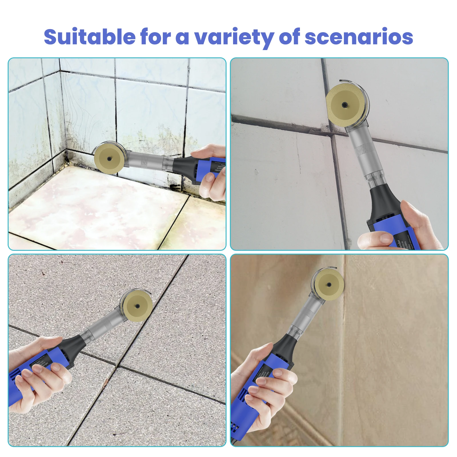 90 °   Herramienta de pulido y lijado para azulejos cerámicos, amoladora recta eléctrica de 350W-500W, 6 velocidades variables, con iluminación.