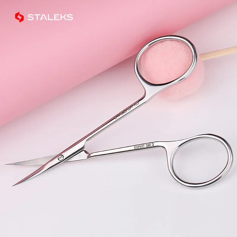 STALEKS SE-20-2 tijeras para uñas, tijeras para cejas y codo de acero inoxidable de alta calidad, herramienta de maquillaje para el cabello de la nariz