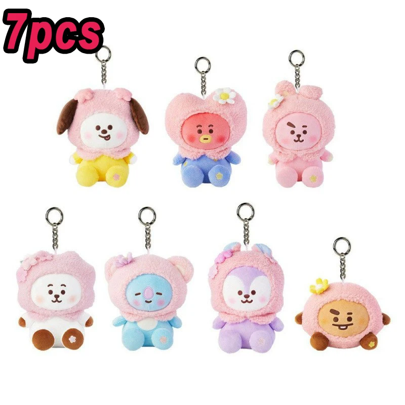 //BT21 Koya Chimmy Lindo Llavero de Peluche de Dibujos Animados Kawaii, Llavero Decorativo de Personaje de Anime Creativo de Alto Valor