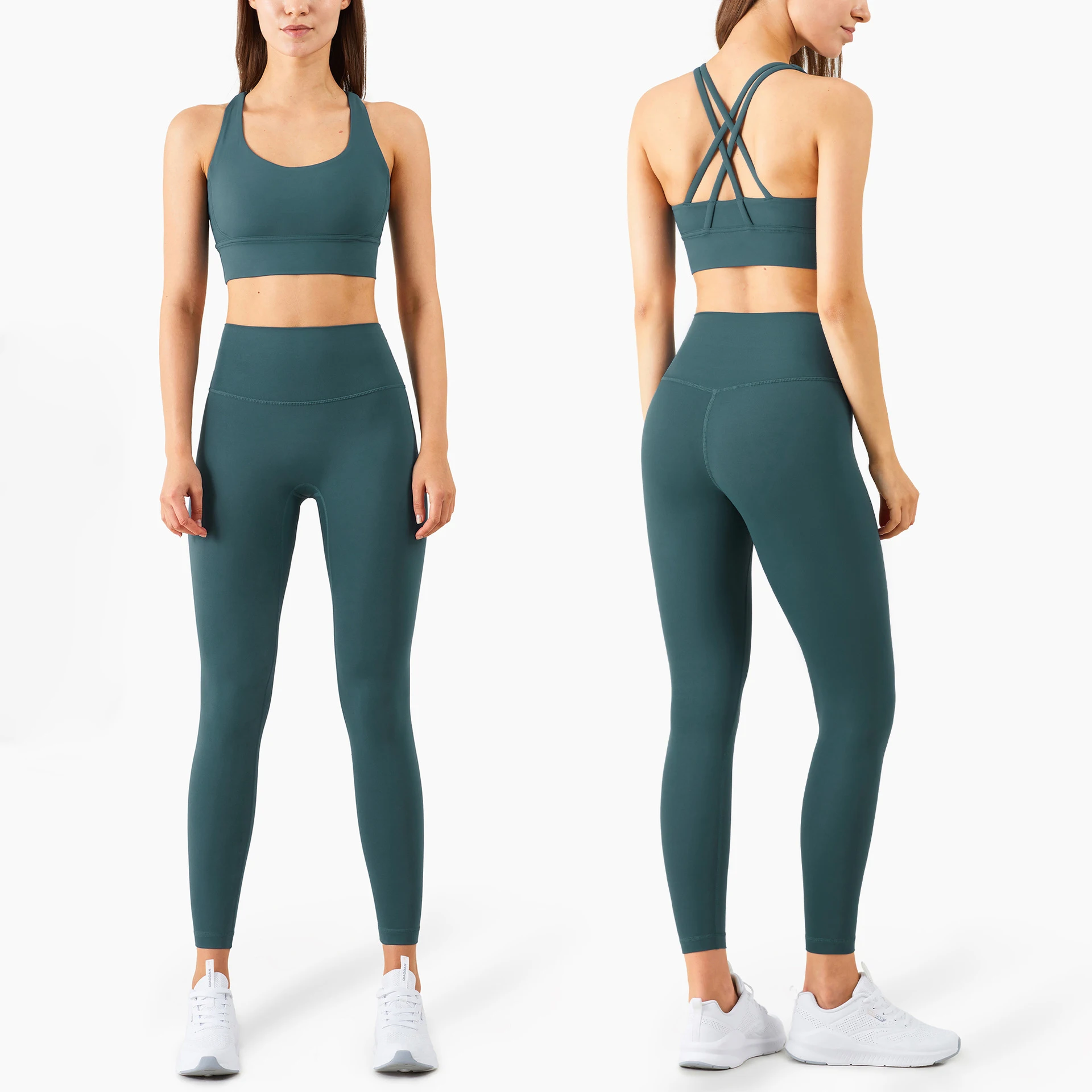 SOISOU, 2 uds., conjunto deportivo de Yoga, chándal para mujer, conjunto de gimnasio y Fitness, mallas para mujer, Sujetador deportivo, ropa deportiva transpirable para mujer