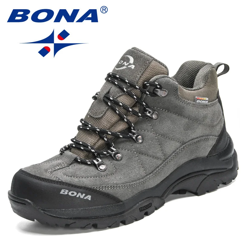 BONA, nuevos diseñadores, zapatos de senderismo transpirables antideslizantes y resistentes al desgaste para hombres, zapatos para caminar y trotar de alta calidad para exteriores, Mansculino