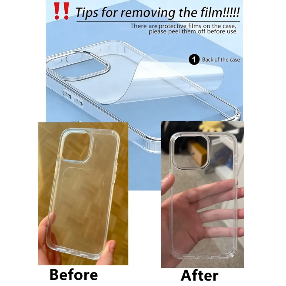 Funda Ultra Delgada Transparente para iPhone 18 17 16 15 14 13 12 11 Pro Max, Cristal Transparente, Anti-Amarilleo, Grado Militar
