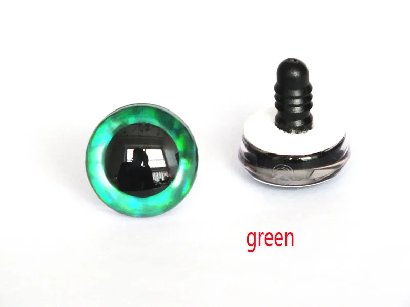 20 piezas, 12 tipos de colores, 9mm, 12mm, 14mm, 16mm, 18mm, 20mm, 25mm, 30mm, 35mm, ojos de juguete trapezoidal, ojos de muñeca de seguridad coloridos 3D para manualidades DIY