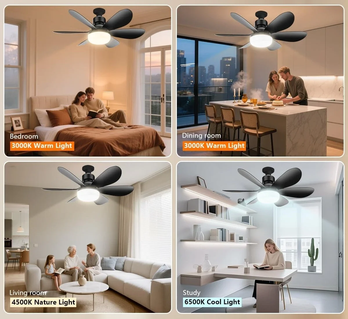 Lámpara de Techo LED con Control Remoto, Luces de Colores Atenuables, Base E27, para Decoración del Hogar, Sala de Estar, Voltaje 85V-265V