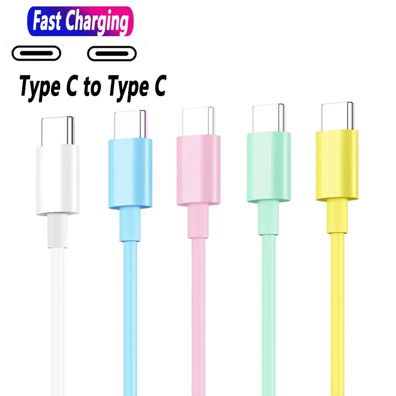 Cable PD 60W tipo C a tipo C para IPhone 15 16 carga rápida para Samsung Xiaomi Huawei tipo C accesorios de datos para teléfono 1M 2M