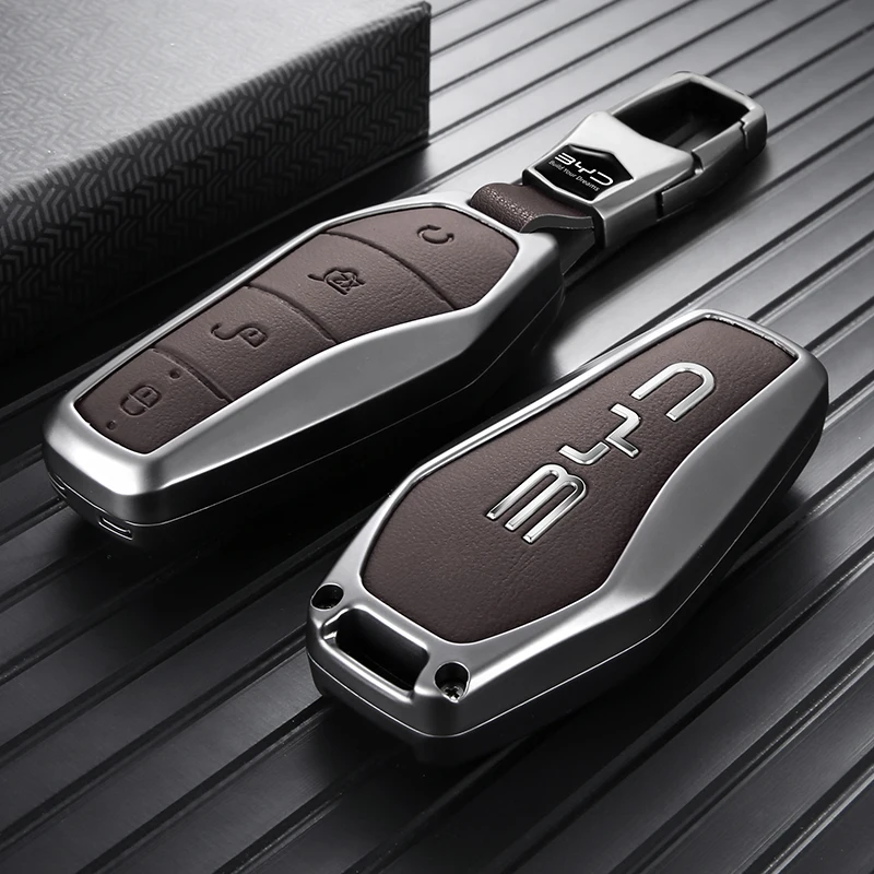Funda para llave de coche BYD Seal U Atto 3 King, protector de llave de aleación de zinc, Sealion 7 6 Seagull 1 Dolphin Mini, accesorios de cobertura completa