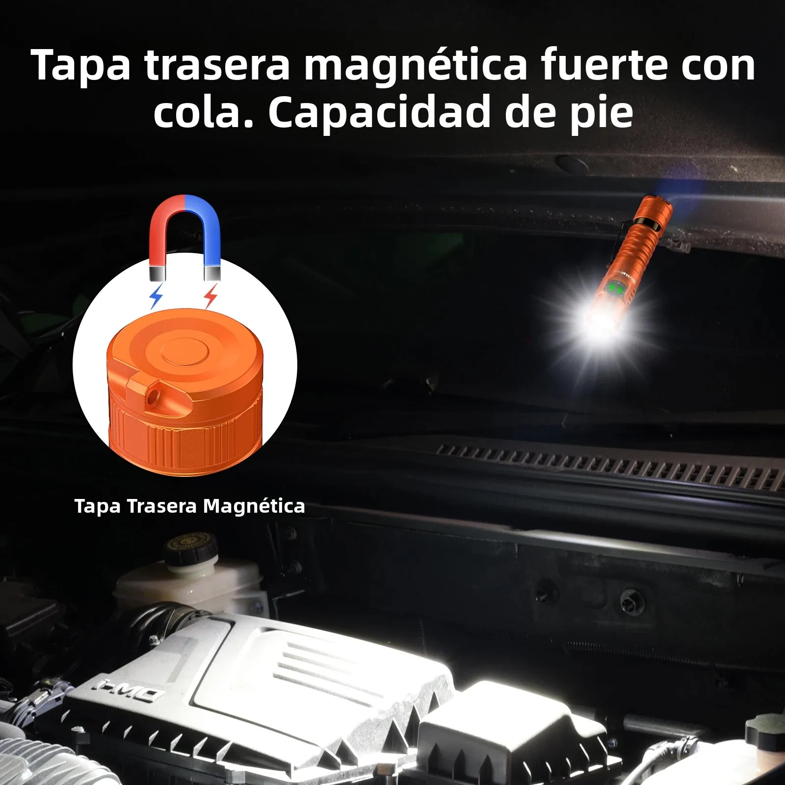 Linterna LED Recargable Wurkkos FC11C de Alto Lumen 1200, Linterna Portátil con Circuito Buck, 90 CRI Alto (5000K), Iluminación Magnética