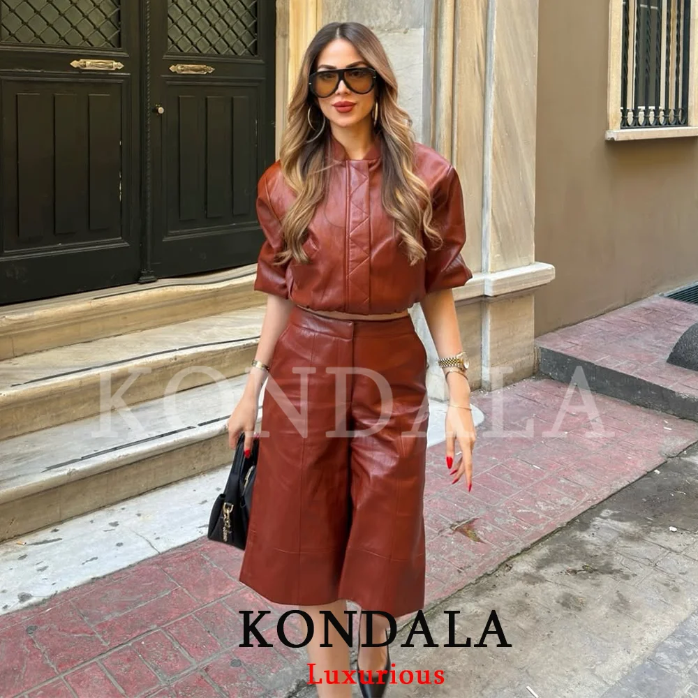Conjunto Casual Chic KONDALA para Mujer, Shorts con Cierre y Bolsillos, Top con Botones, Minifalda, Moda Primavera Verano 2026