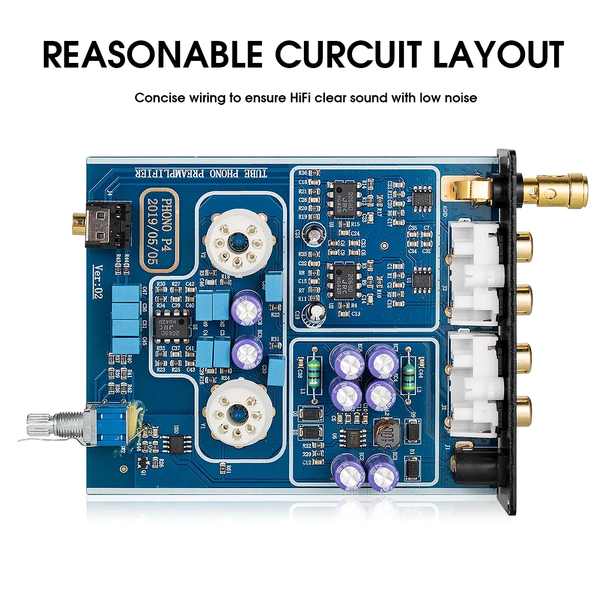 Douk Audio T3 PRO Mini MM RIAA Phono tocadiscos preamplificador nivel de línea amplificador estéreo HiFi RCA válvula tubo preamplificador de escritorio