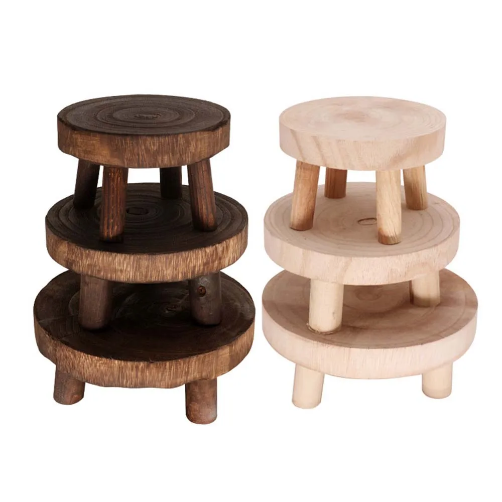 Soporte de plantas duradero para sala de estar, taburete de madera creativo, soporte de maceta suculenta de alta calidad, 1 piezas