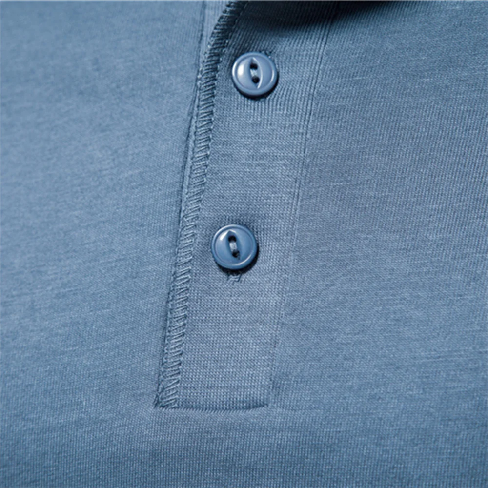 AIOPESON-camisetas de manga larga con botones para hombre, camisa informal con cuello Henley de alta calidad, 100% algodón, cuello redondo, otoño