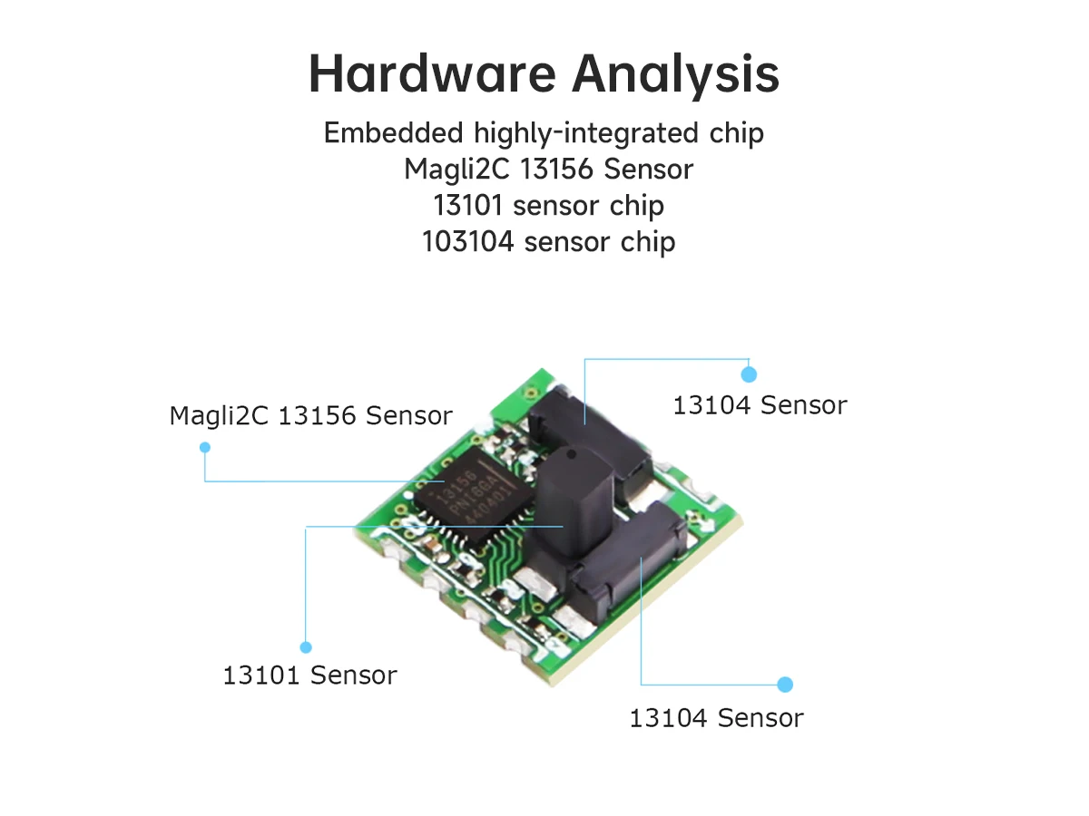Sensor Magnetómetro Industrial WitMotion PNI RM3100, Salida de Campo Magnético de 3 Ejes, Brújula Electrónica Digital SPI para Arduino