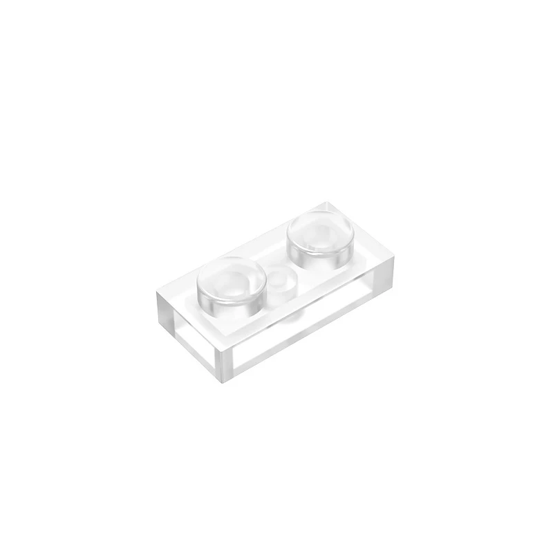 Gobricks 10PCS 3023 MOC Placa 1x2 Piezas de Ensamblaje Compatibles con 6225 Bloques de Construcción DIY Partícula Básica Sólida Transparente