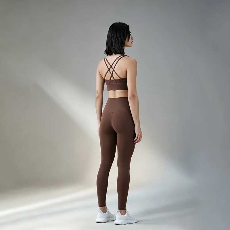 TRY TO BN Conjunto de Yoga de 2 Piezas: Sujetador Deportivo y Leggings de Cintura Alta para Mujer, Chándal de Fitness con Control Abdominal, Ropa de Gimnasio a Prueba de Sentadillas