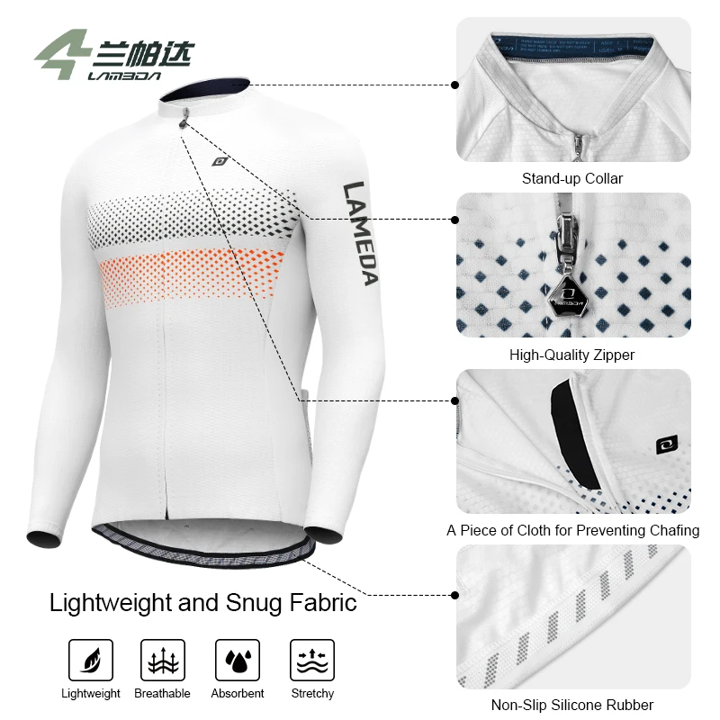 Lameda-Camiseta de ciclismo profesional para hombre y mujer, Jersey para bicicleta de montaña, transpirable, de manga larga, ropa deportiva