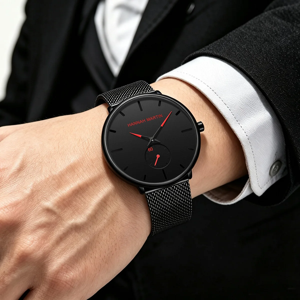 Reloj de Pulsera para Hombre, Diseño Simple y Moderno, Caja de 40 mm, Resistente al Agua, Correa de Acero Inoxidable, Esfera Pequeña, Cuarzo, Relogio Masculino