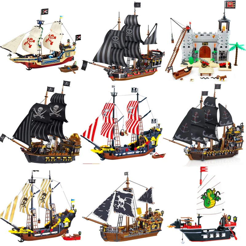 Bloques de construcción iluminados, piratas y guardias reales, Castillo de batalla, 366 Uds., juguete de ladrillos educativos para niño, regalo de Navidad 310