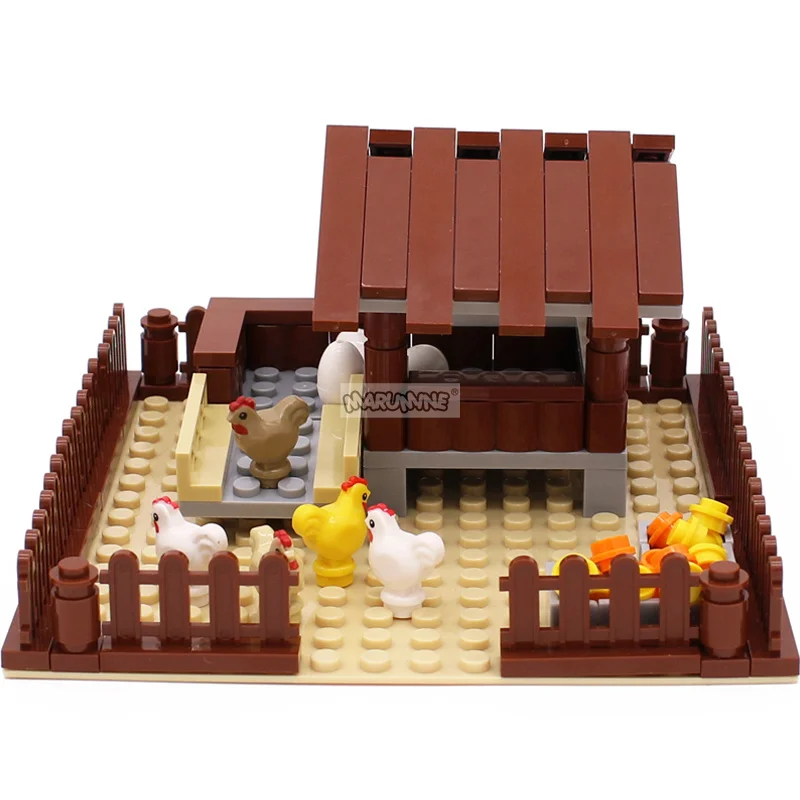 Bloques de Construcción de la Granja Marumine, Ladrillos de Construcción Clásicos MOC, Juego de Ladrillos para Armar una Casa, Kit de Modelo DIY Compatible con 95342pb