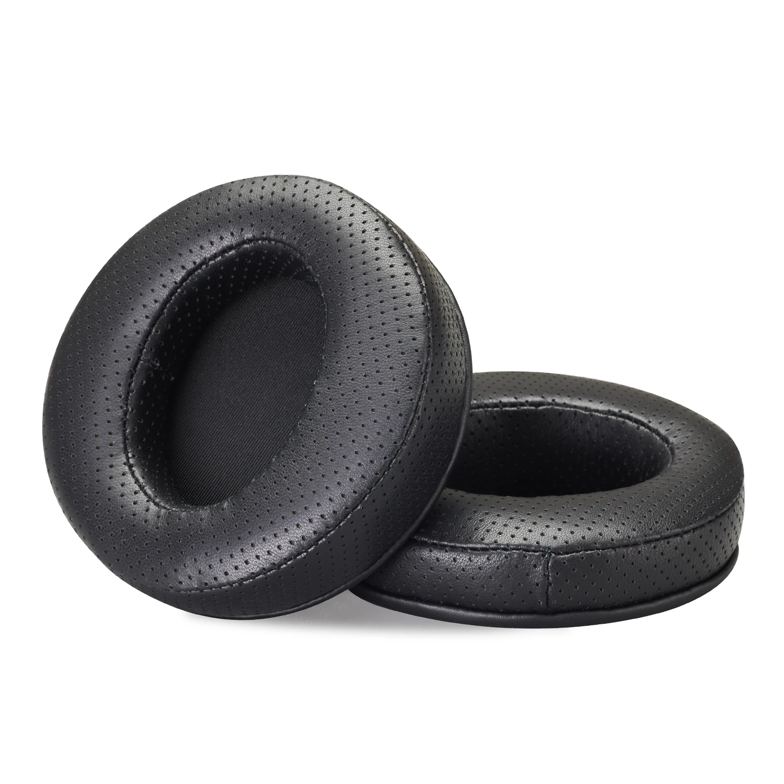 Almohadillas perforadas de piel de oveja de 11cm, almohadillas angulares para auriculares Fostex TH-600 TH-900 Denon AH-D2000 FiiO FT1 PRO y ZMF