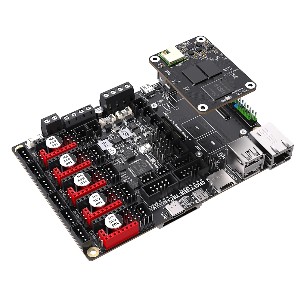 Placa base BIGTREETECH Manta M4P M5P M8P de 32 bits para TMC2209 CB1 Raspberry Pi CM4 Klipper Ender 3 Voron impresora 3D pantalla HDMI5
