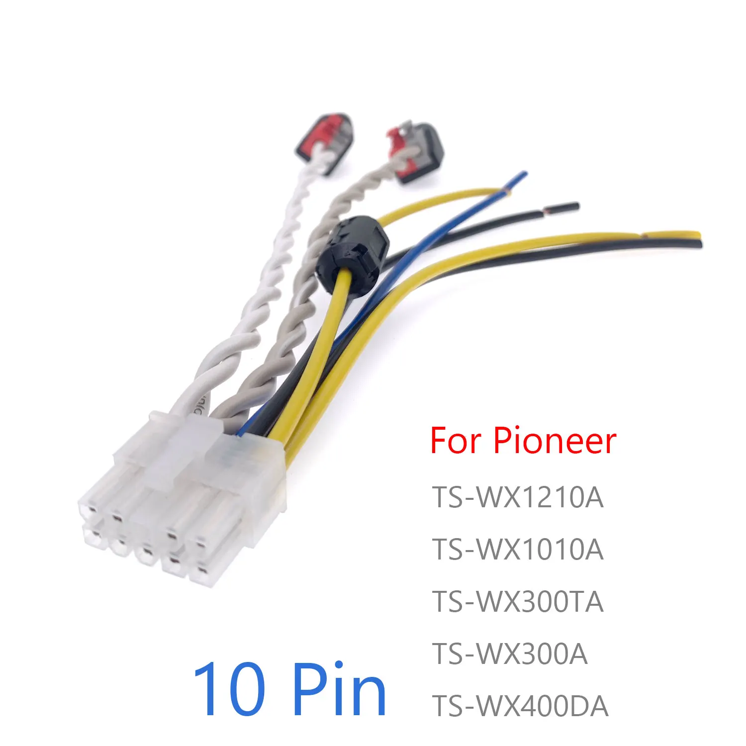 AMPLIFICADOR ESTÉREO de coche de 10 pines, arnés de potencia, subwoofer, enchufe RCA para Pioneer TS-WX1210A, TS-WX101A, TS-WX300TA, TS-WX300A