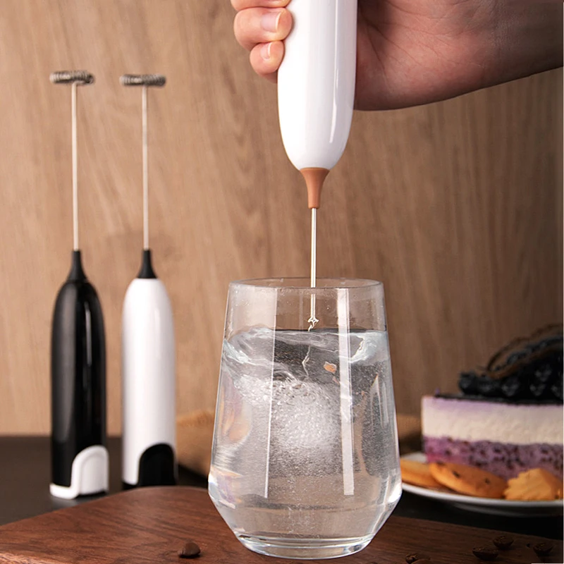 Espumador de leche eléctrico para cocina, mezclador de bebidas, agitador de café, capuchino, crema, batidor de mezcla espumosa, batidor de huevos