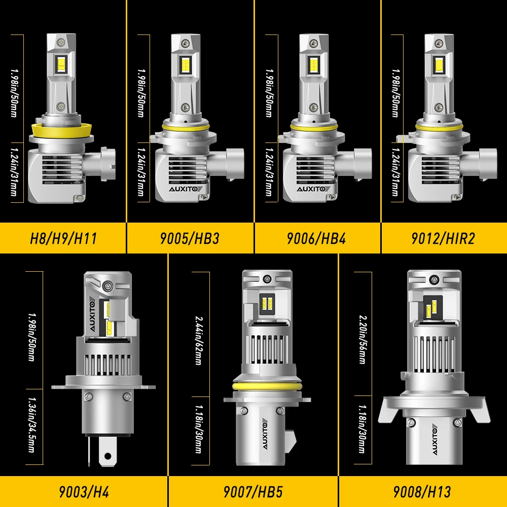 Bombilla LED Canbus sin Error, superbrillante, H7, H4, para Ford Fiesta, Ranger, Focus, Fusion, Kuga, H11, H8, 9006, 2 uds.