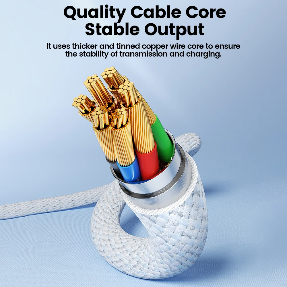 Toocki 5 uds 6A 66W Cable USB tipo C carga rápida para Huawei P70 Mate 60 Honor Cable tipo C para Xiaomi 14 Samsung S24 Cable de datos