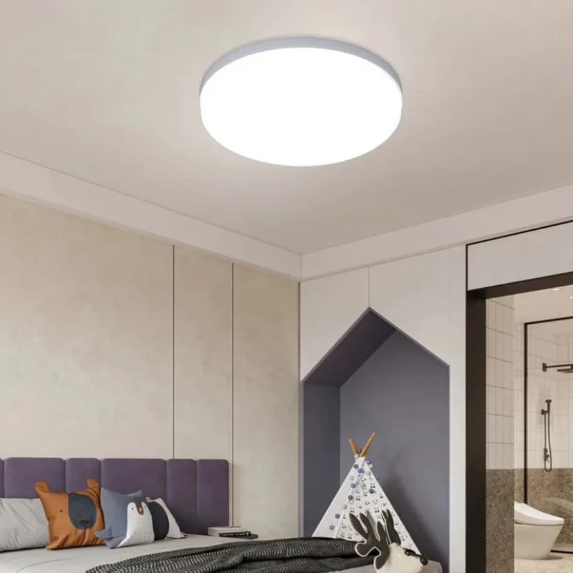 Luz de techo LED, accesorio de iluminación ultrafino Circular moderno para dormitorio, sala de estar, 18W, 24W, 36W, 48W, luz decorativa para interiores del hogar