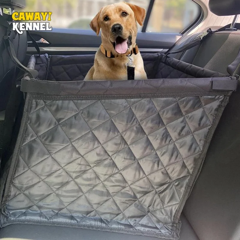 CAWAYI KENNEL-portabebés para perros, funda para asiento de coche, bolsa para gatos y cachorros, hamaca plegable de viaje para coche, cesta impermeable para perros, portabebés para mascotas
