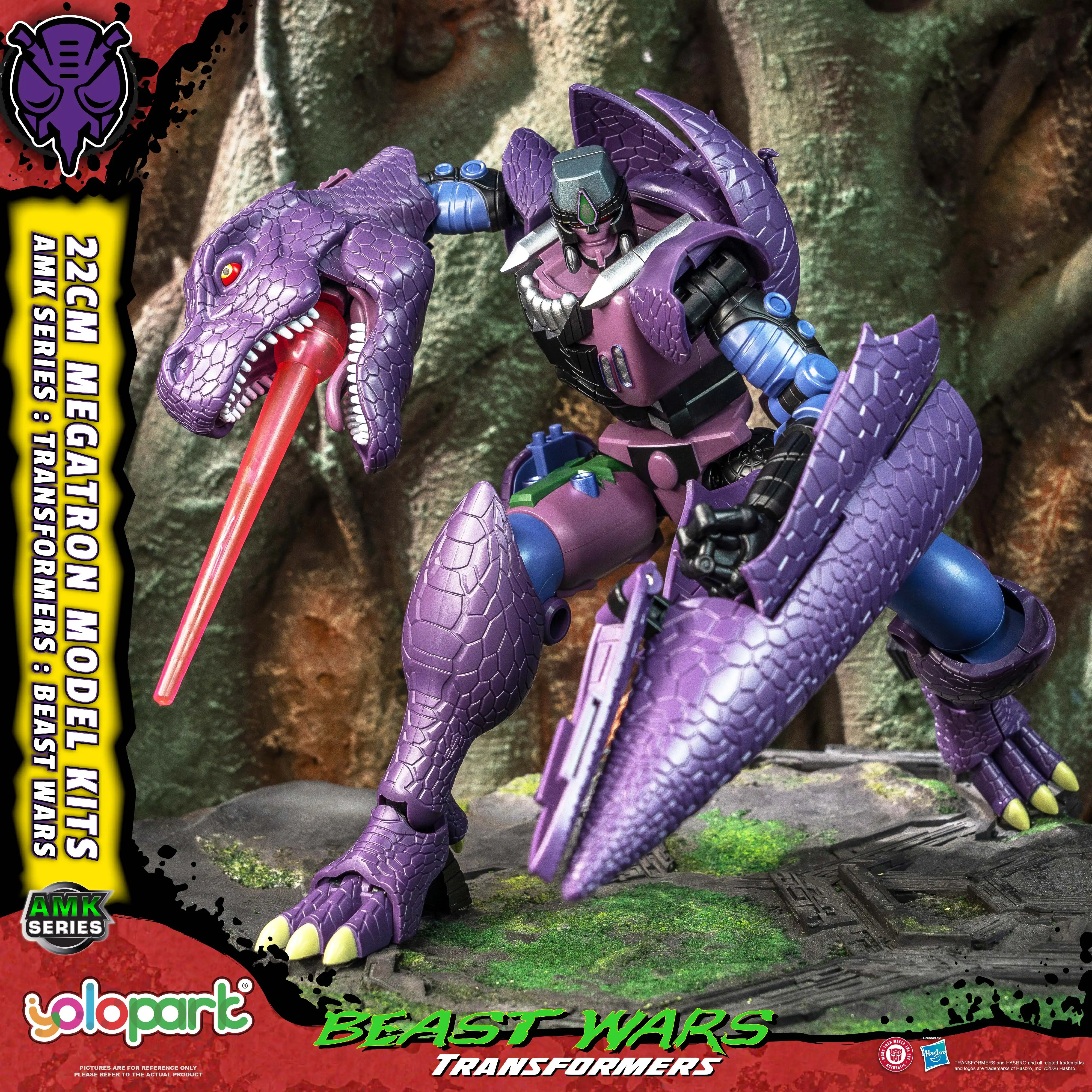 Yolopark Transfomer 22cm Serie AMK BEAST WARS Megatron Kit de Modelo Figura de Juguete