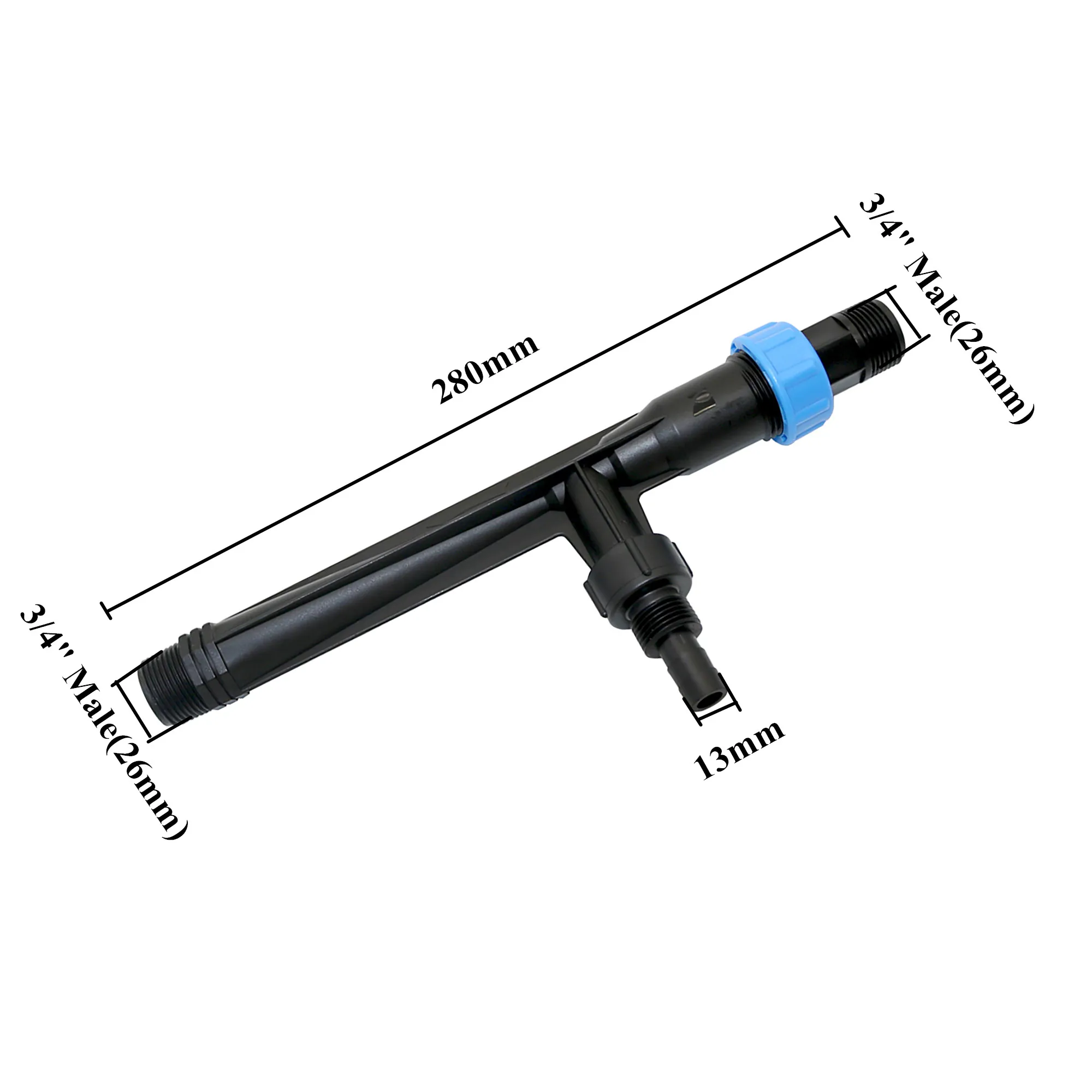 Inyector de fertilizante Venturi, sistema de fertilización automática, herramienta de fertilización de jardín agrícola, rosca macho de 3/4 ", 1 unidad