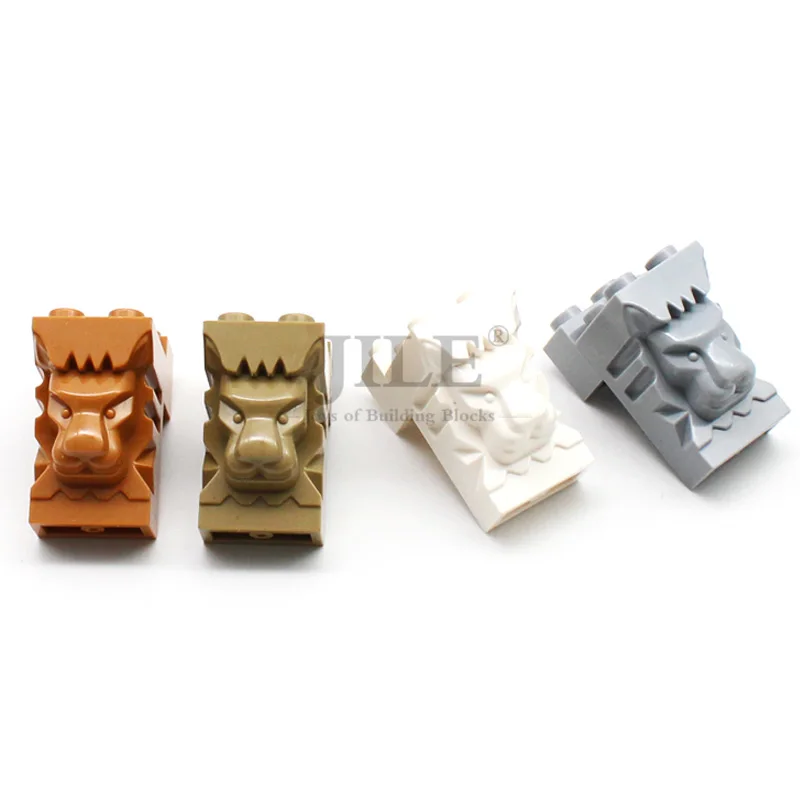 10 Uds. MOC 30274 bloques de construcción 2x3x3 cabeza de león ciudad pared vista de la calle decoración Compatible con juguetes de marcas para niños