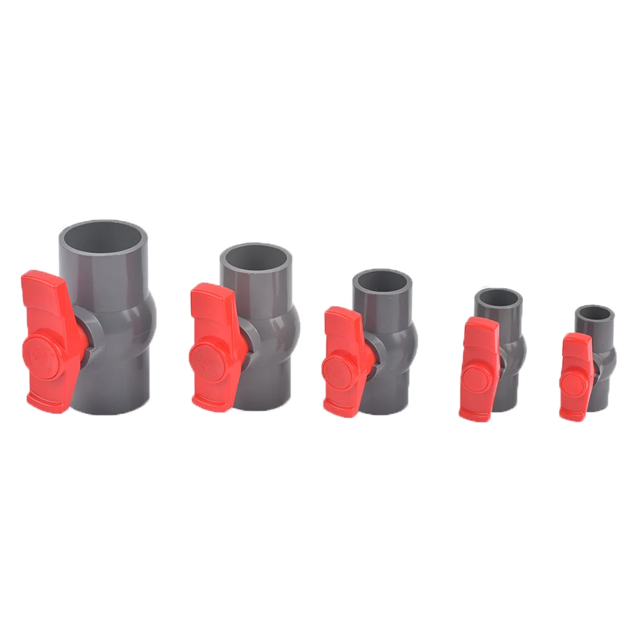 Tubo tipo enchufe y rosca de 20/25/32/40/50mm, válvula de PVC, accesorios de riego para jardín agrícola, 1 ud.