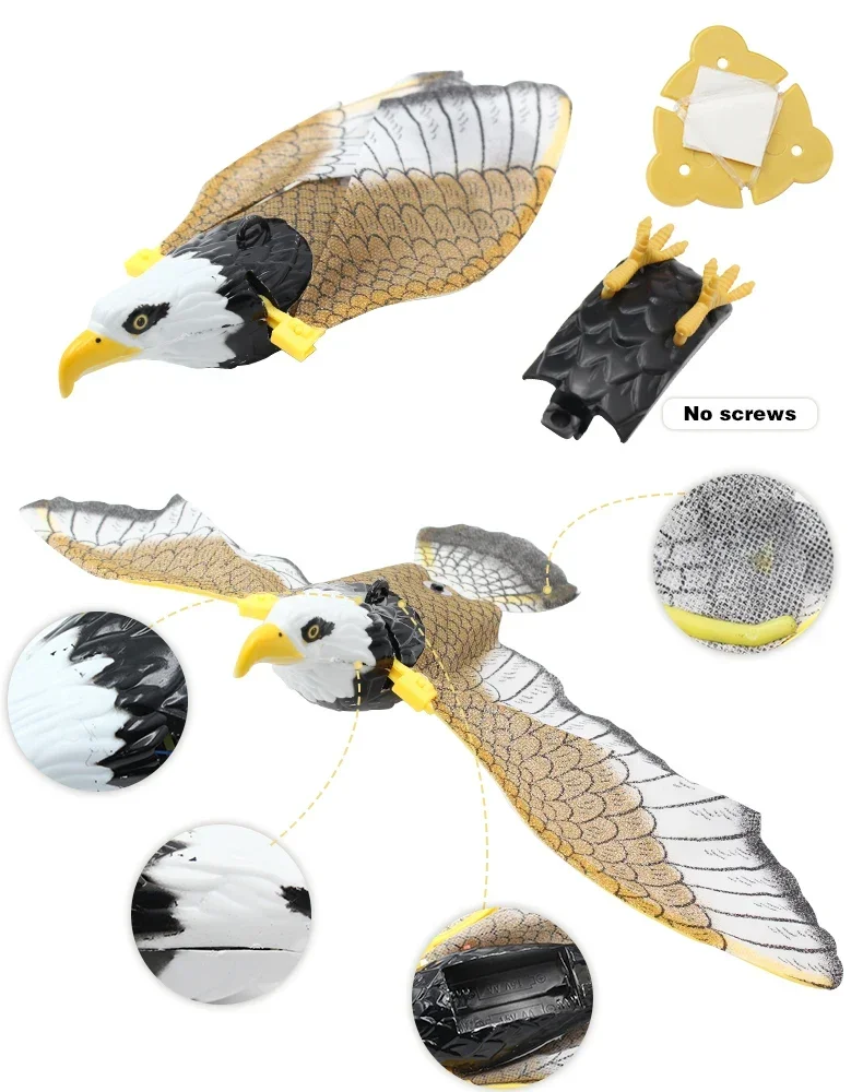 Juguetes interactivos de simulación de pájaro para gato, juguete colgante eléctrico de águila voladora, palo de juguete para gato, cuerda para rascar, juguetes para mascotas