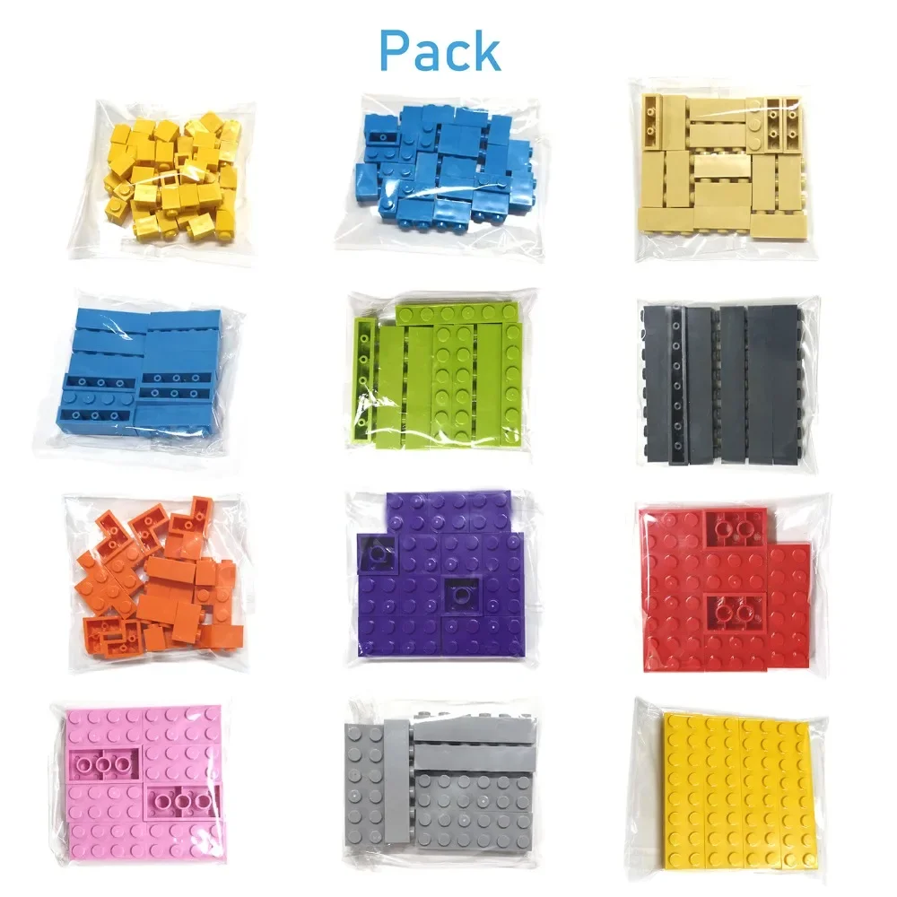 300 Uds 2x4 Dot DIY bloques de construcción figuras gruesas ladrillos educativos tamaño creativo Compatible con 3001 juguetes de plástico para niños